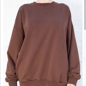 Oversized brown crewneck